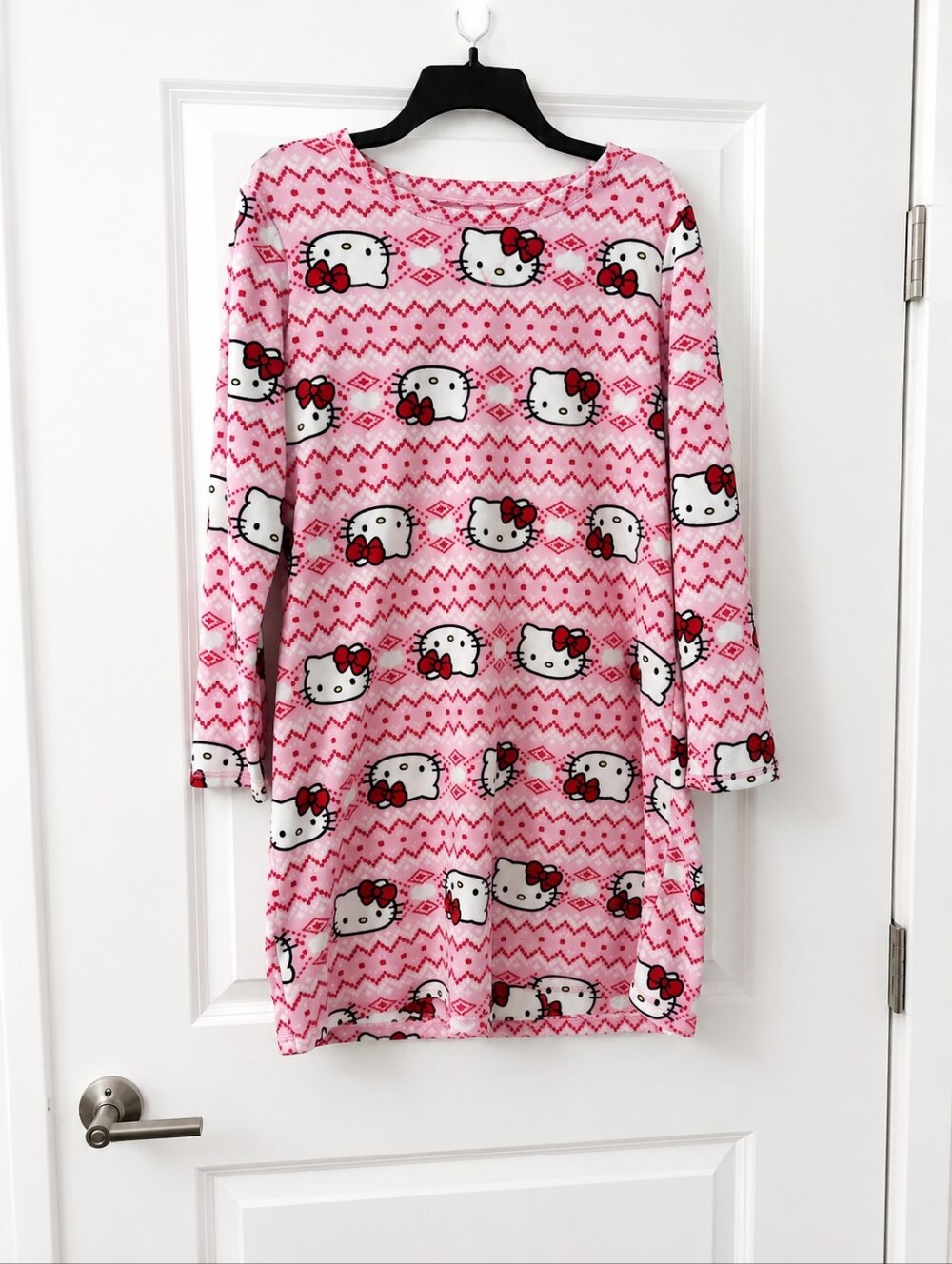 Hello Kitty Sanriocore Y2K Nostalgia Cozy Kawaii Sheath Nightgown Size Large